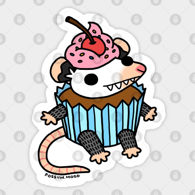 Cupcake Sticker by Possum Mood